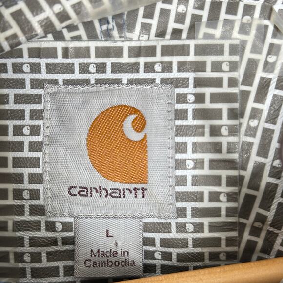 CARHARTT Waterproof Shoreline Vapor Jacket Dark Blue Digi Camo Sz L {B44} - Picture 4 of 8